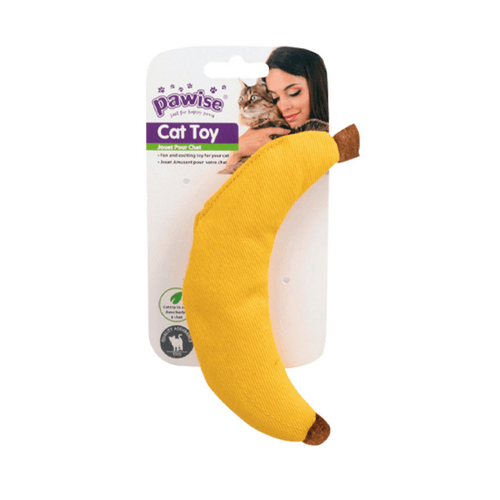 Juguete de banana con catnip