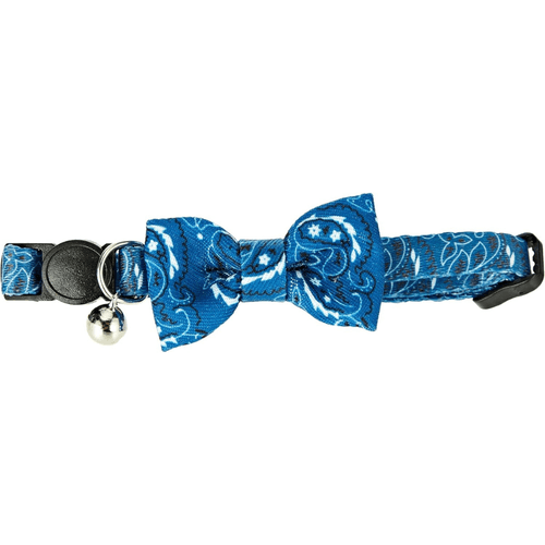 Collar con moño azul