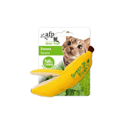 Juguete en forma de banana con catnip