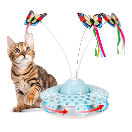 Juguete con mariposa giratoria