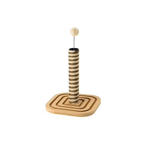 Rascador con juego y poste de sisal