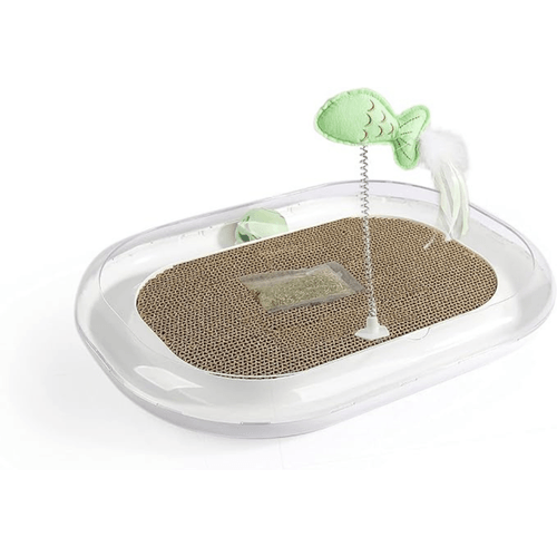 Base ovalada con rascador de carton