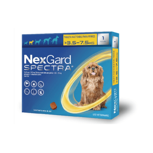 Nexgard amplio espectro peso 3.6 - 7.5 KG