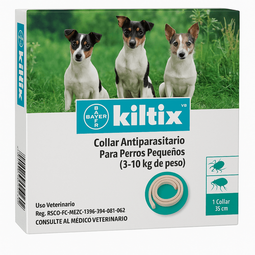 Collar kiltix antipulgas hasta 9 KG
