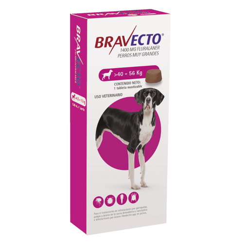Bravecto antipulgas peso 40 - 56 KG