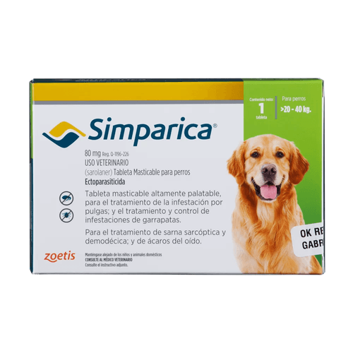 Simparica peso 20 - 40 kg