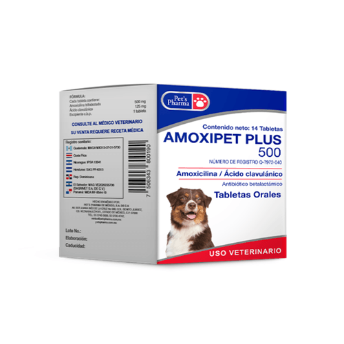 Amoxipet 500 mg por unidad