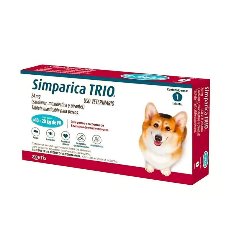 Simparica trio peso 20 kg a 40 kg PC-1762182570395
