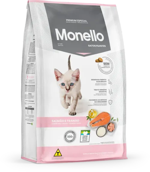MONELLO KITTEN SALMON Y POLLO 1KG
