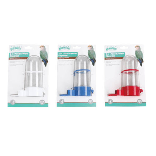 DISPENSADOR AGUA Y COMIDA PARA AVES 265ML
