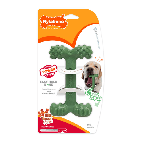 JUGUETE HUESO DENTAL CHEW EASY HOLD BONE L