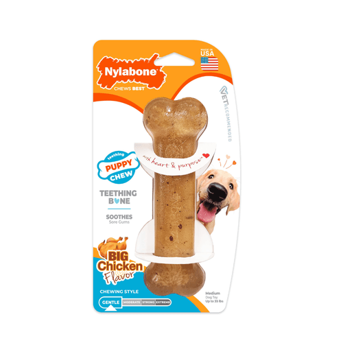 JUGUETE HUESO DE DENTICIÓN PUPPY BIGG CHICKEN FLAVOR M